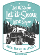 LAND ROVER "LET IT SNOW" ICE BLUE HOODIE