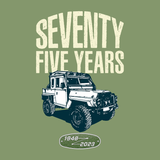 LAND ROVER 75TH BIRTHDAY LIGHTWEIGHT T-SHIRT (FRONT & BACK PRINT)