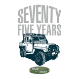 LAND ROVER 75TH BIRTHDAY LIGHTWEIGHT LADIES V-NECK T-SHIRT (FRONT & BACK PRINT)