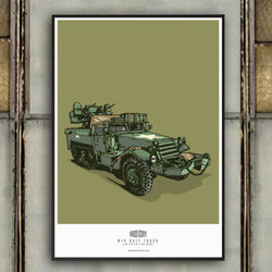 M16 HALF TRACK TANK ART PRINT