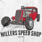FRONT PRINT MILLERS SPEED SHOP LONG SLEEVE T-SHIRT