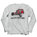 FRONT PRINT MILLERS SPEED SHOP LONG SLEEVE T-SHIRT