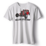 FRONT PRINT MILLERS SPEED SHOP T-SHIRT