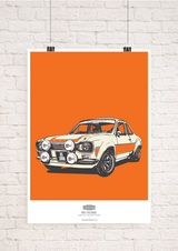 LIMITED EDITION FORD ESCORT MK1 RS2000 ART PRINT