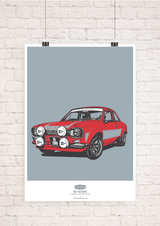 LIMITED EDITION FORD ESCORT MK1 RS2000 ART PRINT
