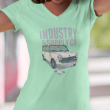 WHITE MINI MK3 LADIES V-NECK T-SHIRT