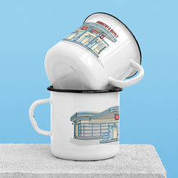 GAS STATION ENAMEL MUG