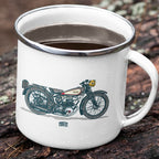 MOTORBIKE ENAMEL MUG