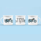 MOTORBIKE ENAMEL MUG