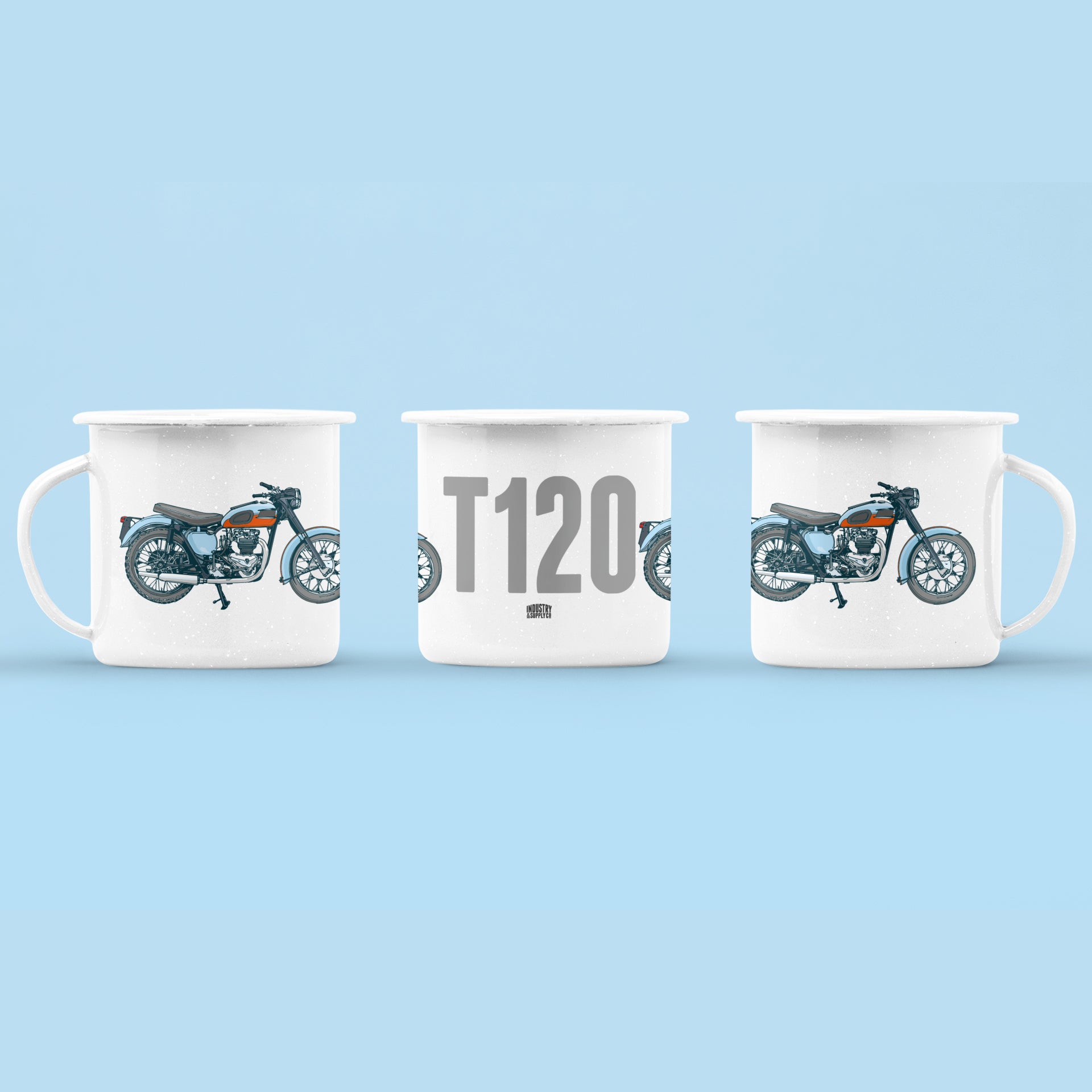 MOTORBIKE ENAMEL MUG