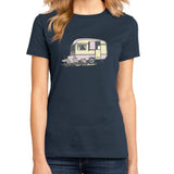 Vintage Caravan Navy Women's T-Shirt