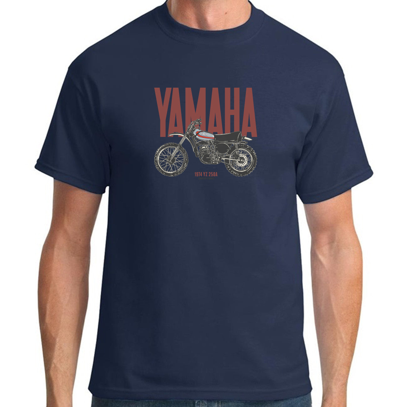 Yamaha YZ 250A Dirt Bike T-Shirt. Original Artwork. 100% Cotton