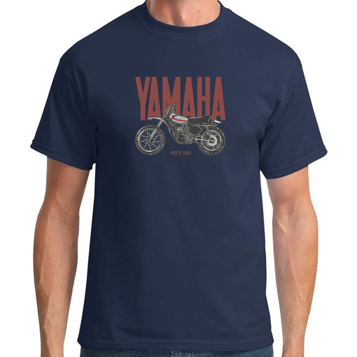 Yamaha YZ 250A Dirt Bike T-Shirt. Original Artwork. 100% Cotton 