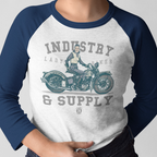 LADY BIKER WOMEN'S BASEBALL SHIRT