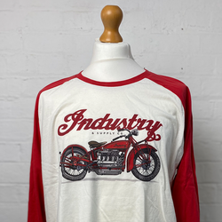 INDIAN MOTORCYCLE LONGSLEEVE BASEBALL SHIRT