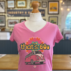 THAT'S 60s VW BUS LADIES V-NECK T-SHIRT