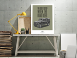 WE DON'T STOP LAND ROVER DEFENDER 110 ART PRINT