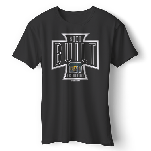 SHED BUILT CUSTOM BIKES T-SHIRT Industry Supply Artisan T