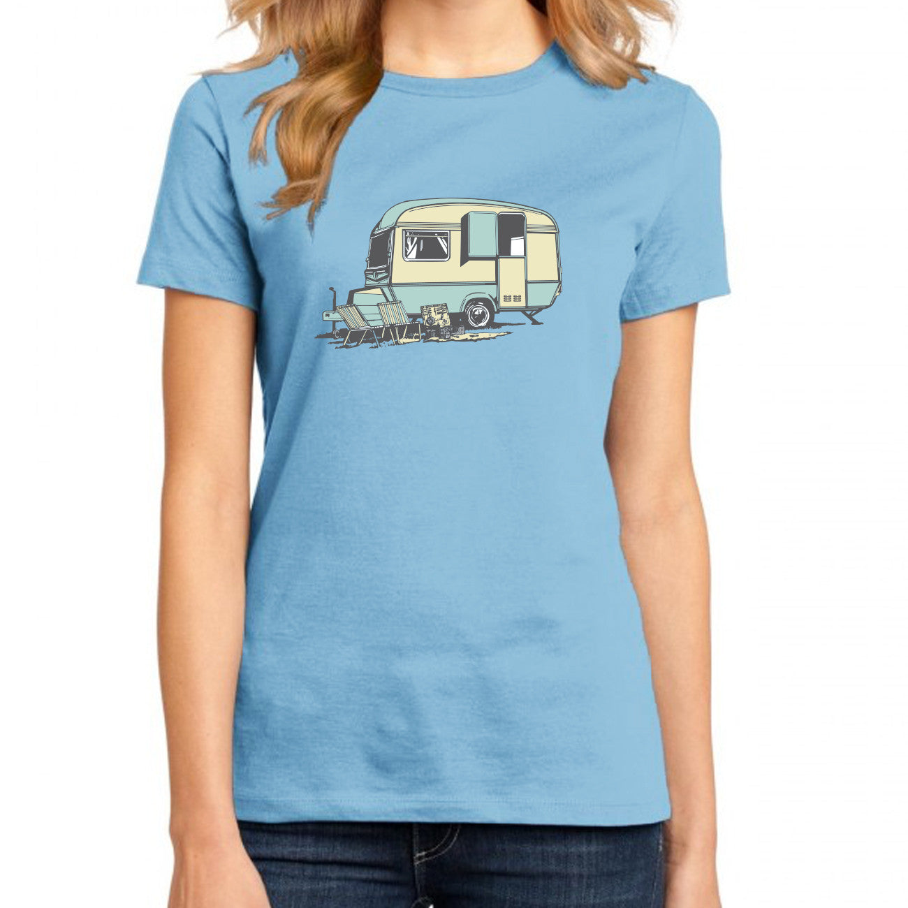 VINTAGE CARAVAN T-SHIRT FOR WOMEN