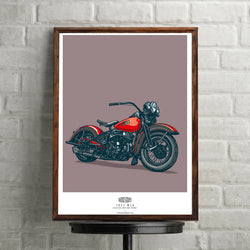 1941 WLA MOTORCYCLE WALL ART PRINT