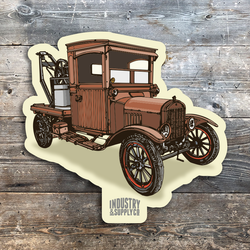 BREAKDOWN MODEL T FORD PICKUP FREE STICKER