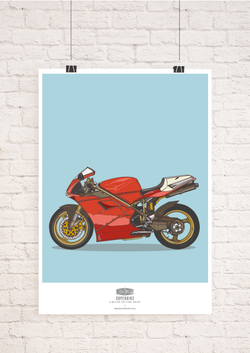 ICONIC SUPERBIKE NO.1 WALL ART PRINT