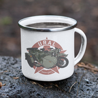 MOTORBIKE ENAMEL MUG