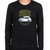 Ford Popular 103E Industry & Supply Utility Design Black Long Sleeve Shirt
