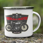 MOTORBIKE ENAMEL MUG