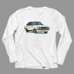 WHITE MK2 FORD ESCORT LONG SLEEVE T-SHIRT