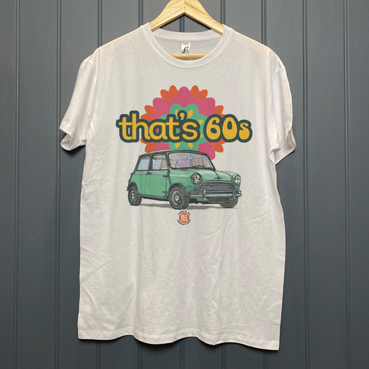 That s 60s Mini Cooper T Shirt. 100 Cotton. Automotive artwork