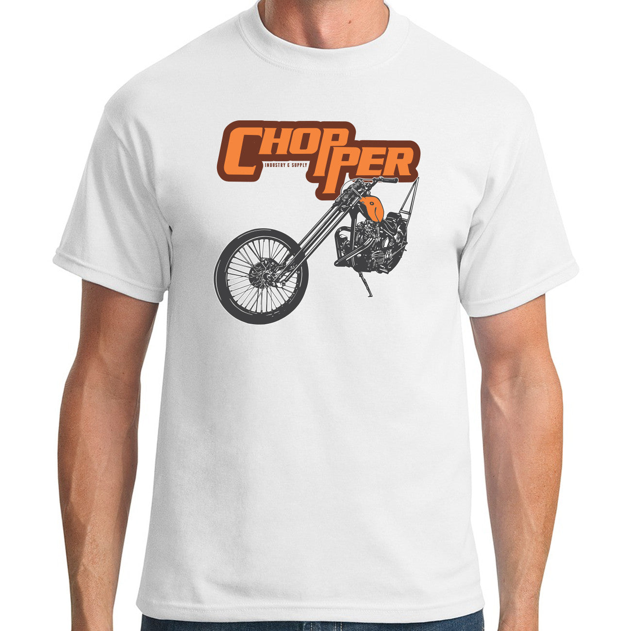 Retro Chopper White T-Shirt