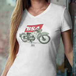 1949 BSA BANTAM - LADIES V-NECK T-SHIRT