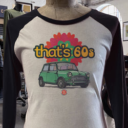 THAT'S 60s MINI COOPER BASEBALL T-SHIRT