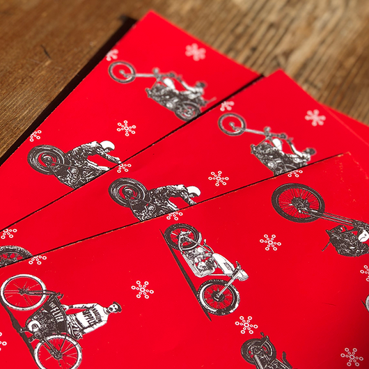 MOTORBIKES CHRISTMAS WRAPPING PAPER