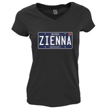 ZIENNA NEVADA PLATE LADIES V-NECK T-SHIRT