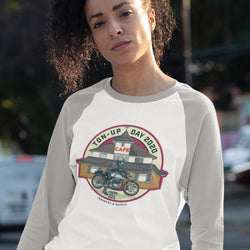 JACKS HILL CAFE TON-UP DAY LADIES BASEBALL SHIRT