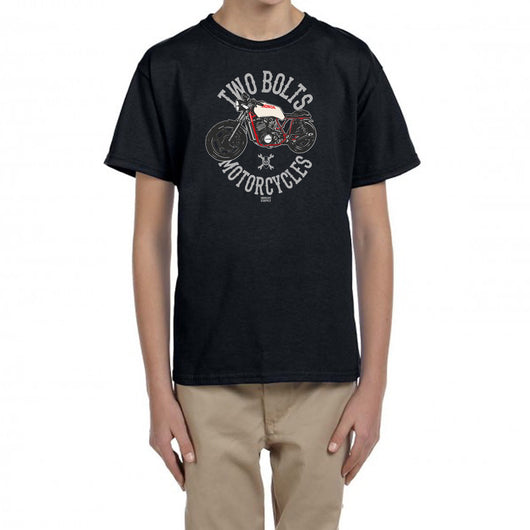 Two Bolts Motorcycles Kids T-Shirt Black