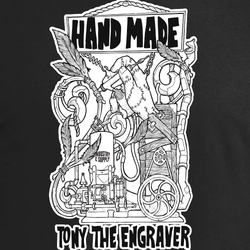 TONY THE ENGRAVER HAND MADE T-SHIRT
