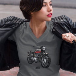 TRIUMPH BONNEVILLE LADIES V-NECK T-SHIRT