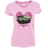 "LOVE OF MY LIFE" OTHER LAND ROVER LADIES V-NECK T-SHIRT