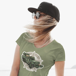 M16 HALF TRACK TANK LADIES V-NECK T-SHIRT