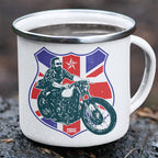 MOTORBIKE ENAMEL MUG
