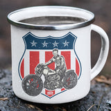 MOTORBIKE ENAMEL MUG