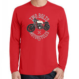Two Bolts Motorcycles Long Sleeve T-Shirt Red
