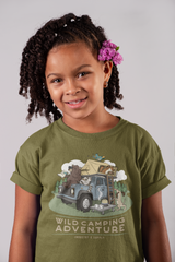 LIZARDILLO WILD CAMPING ADVENTURE KIDS T-SHIRT