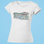 GAS STATION LADIES V-NECK T-SHIRT